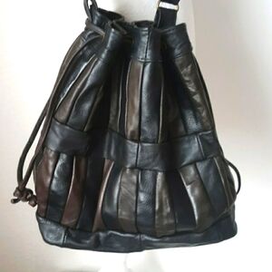 Vintage Bag, LA  Bagoda, black & brown NWOT